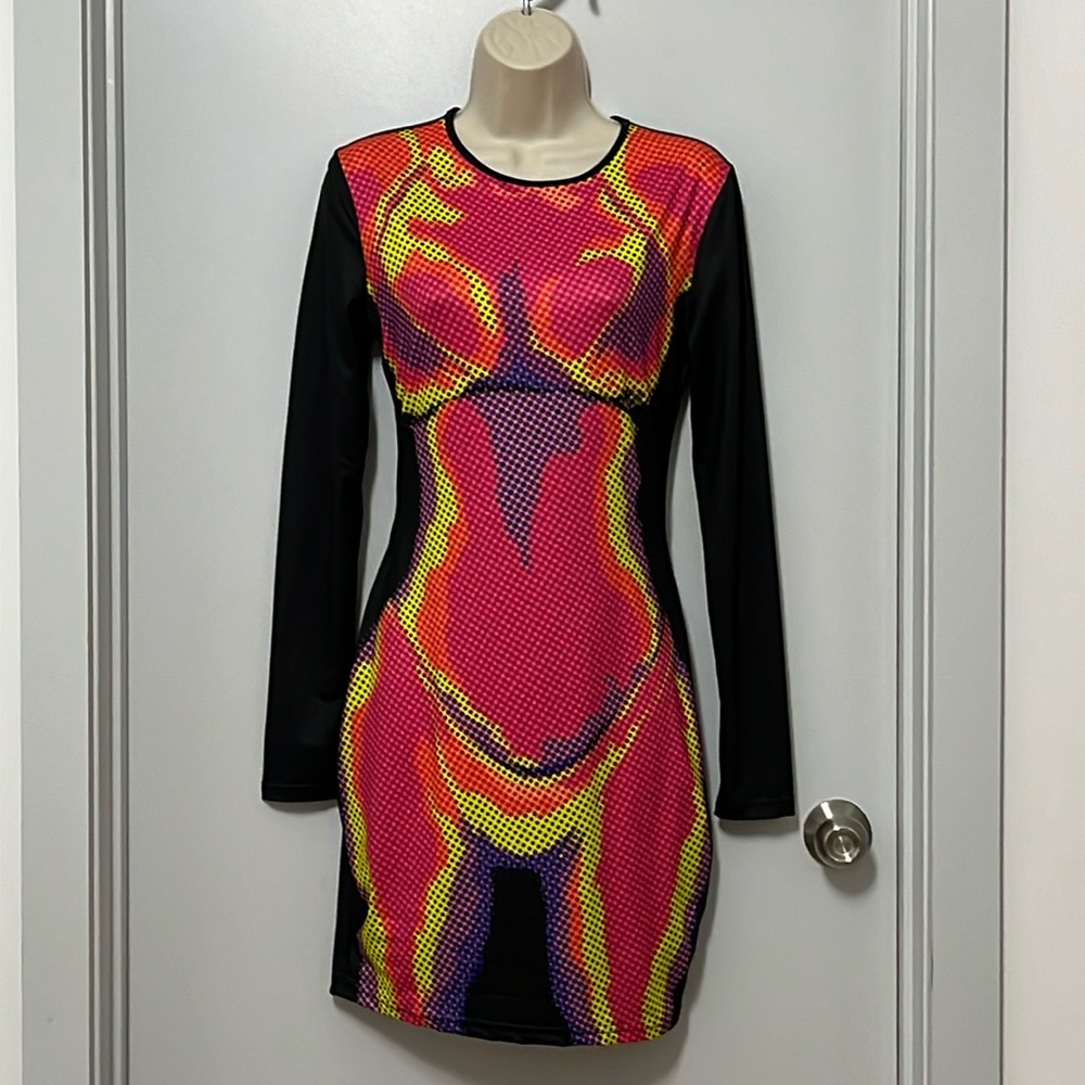 Multicolor body dress